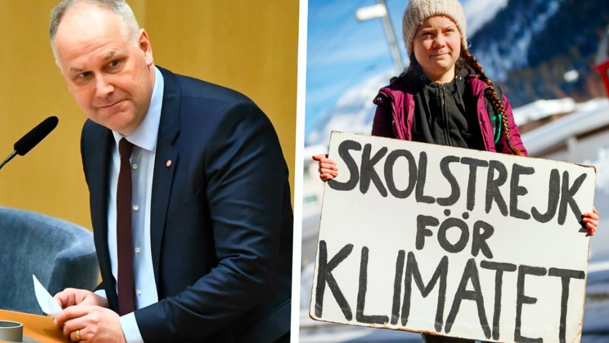 Jonas Sjöstedt och Greta Thunberg – kollage
