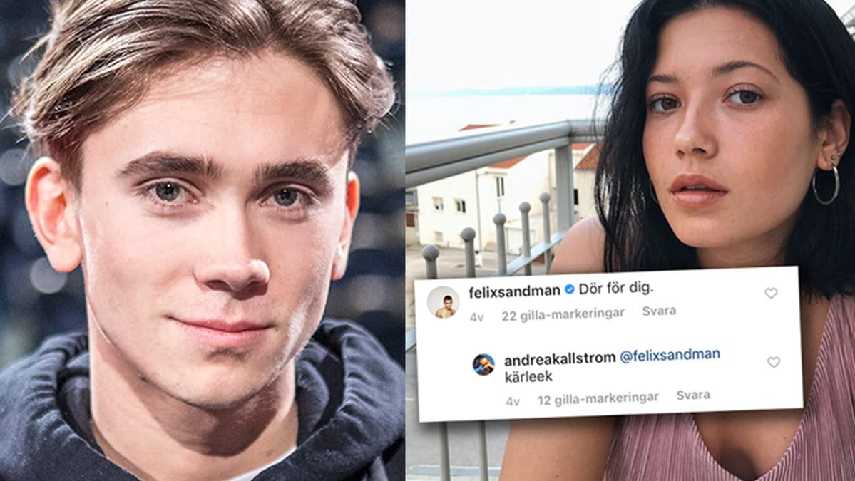 Felix Sandman och flickvännen Andrea Kallström