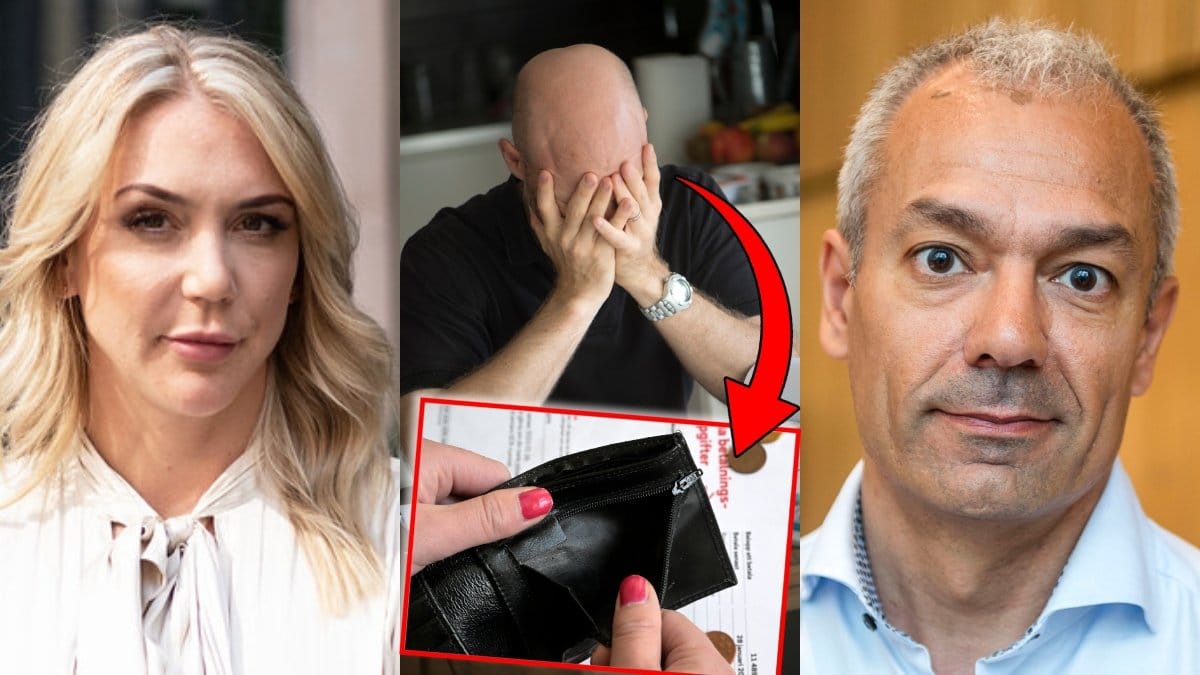 Ekonomen Frida Bratt, en man och tom plånbok, samt ekonomen Arturo Arques.