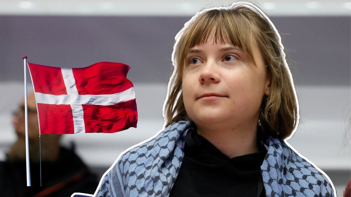 Greta Thunberg och Dansk flaga
