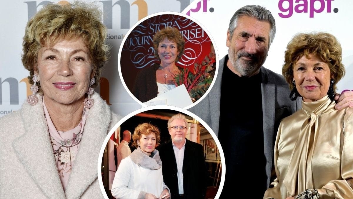 Amelia Adamo, Amelia Adamo när hon vann Stora Journalistpriset, Amelia Adamo med Thorbjörn Larsson och Amelia Adamo med Lucio Benvenuto