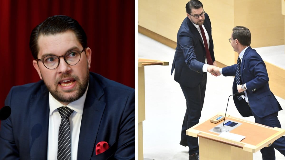 Åkesson och Kristersson under en debatt i riksdagen 2019.
