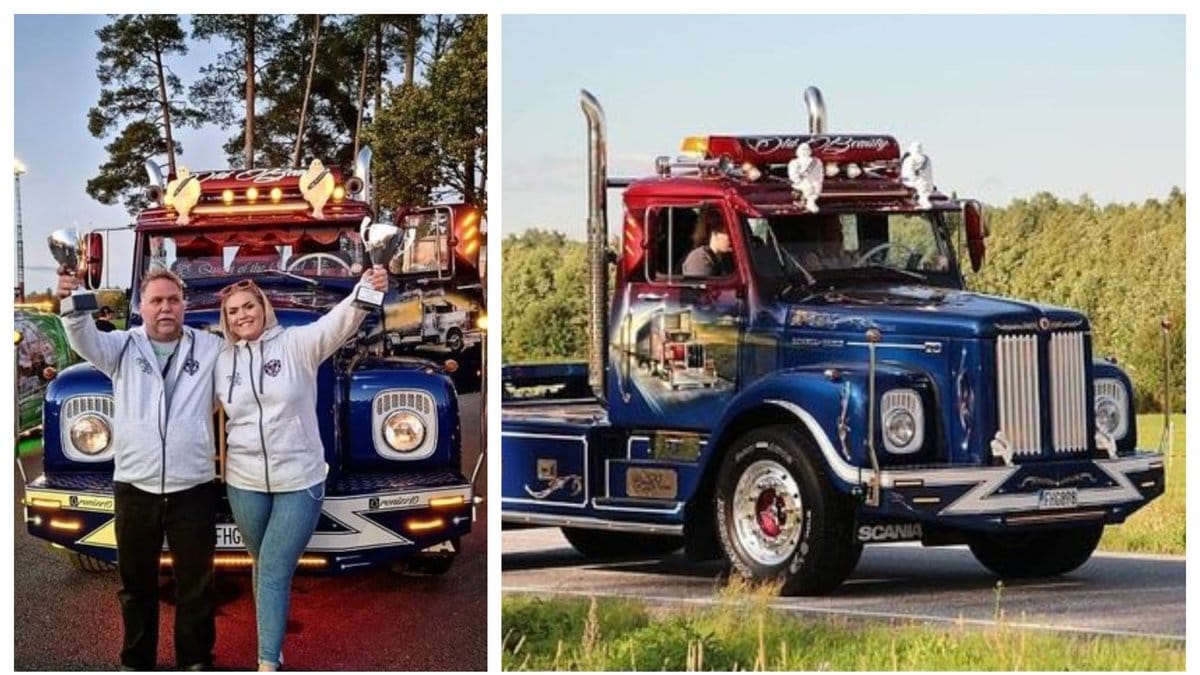 Ronja Löfgren, 17, har helrenoverat en Scania L56 från 1964.