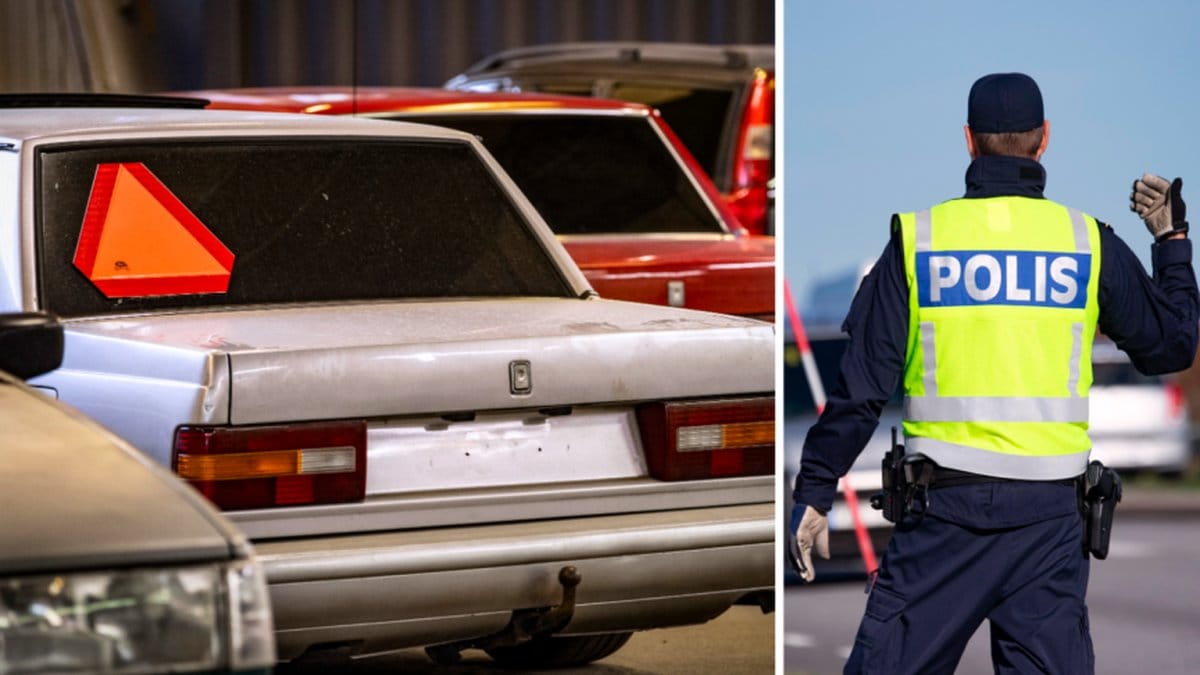 A-traktor och polis