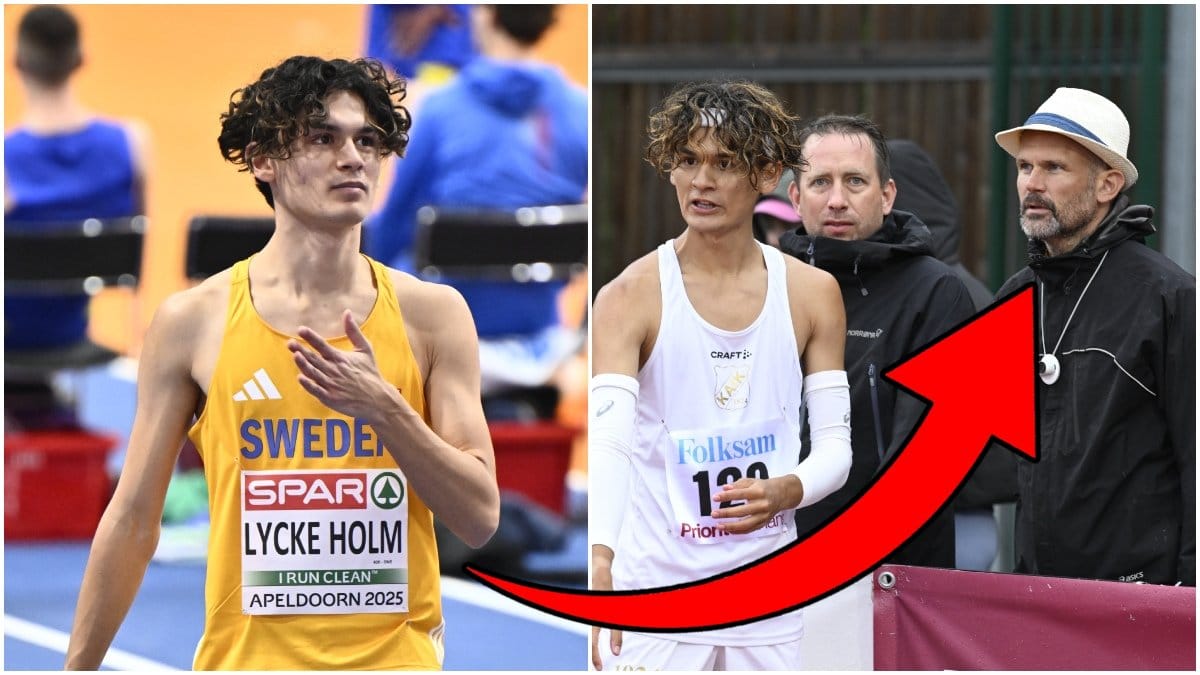 Melwin Lycke Holm och Stefan Holm.