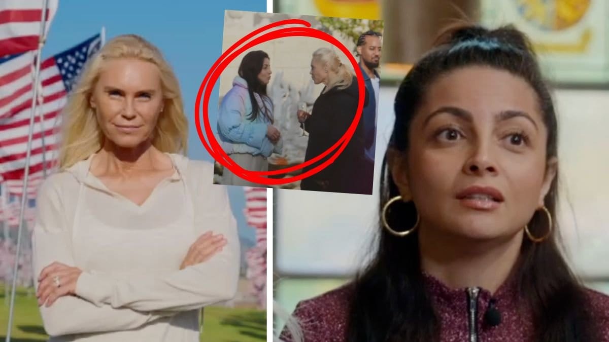 Anna Anka framför amerikanska flaggor och Elaf Ali i Förrädarna