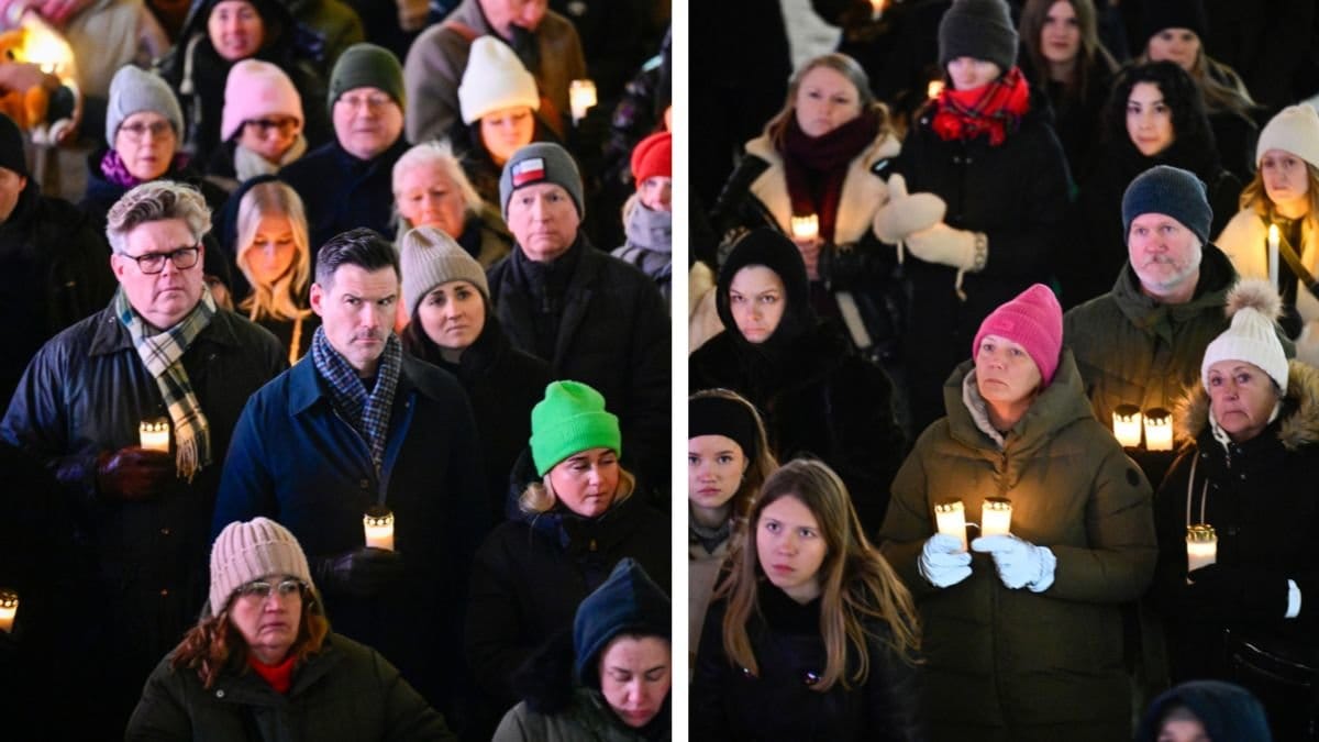 ljusmanifestation höger och vänster.