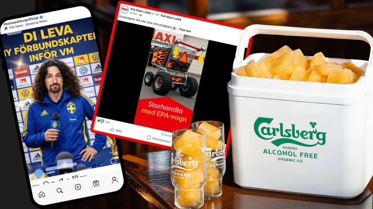 Thomas Di Leva, en EPA-kundvagn och Carlsbergs ölbitar