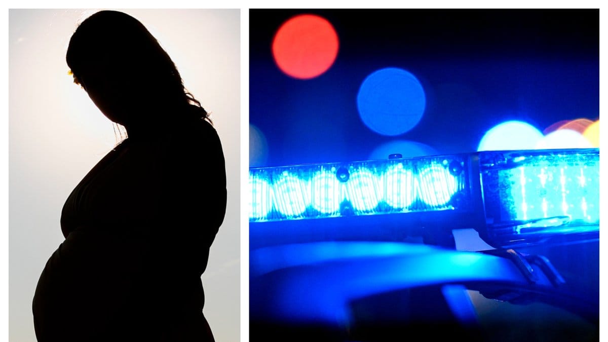 En gravid kvinna i London blev överfallen och slagen upprepade gånger i magen.