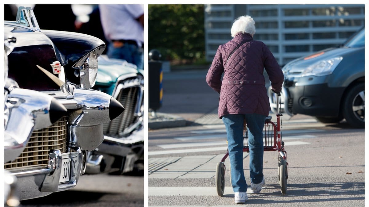En äldre kvinna i Malung omringades och föll till marken när hon bad en bilist sänka volymen.