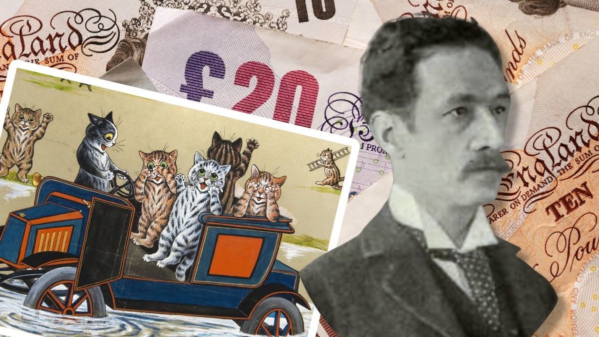 Louis Wain-tavla, brittiska pund och Louis Wain