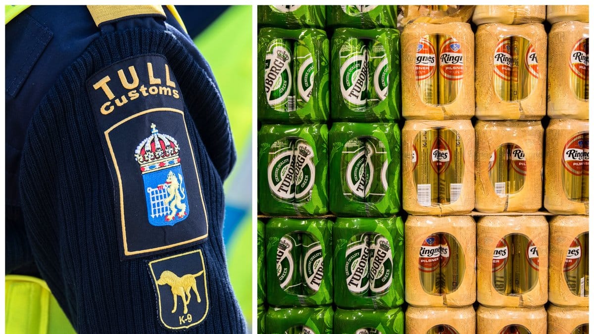 Männen stoppades i tullen.