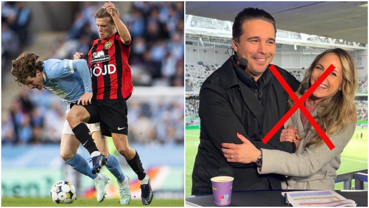 Bild på två allsvenska fotbollsspelare och på experten Emelie Zaar Ölander.