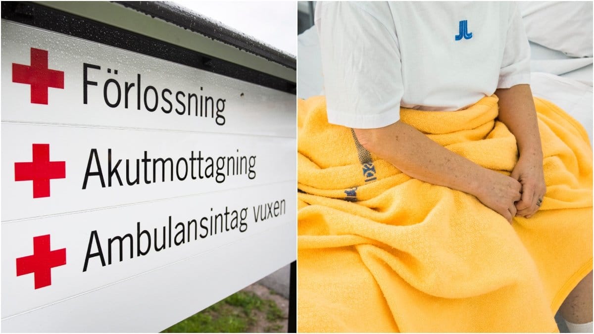 En kvinna blev brännskadad under förlossningen.