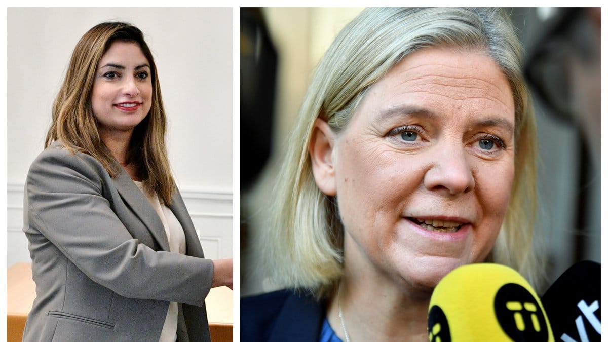 Nooshi Dadgostar (V) och Magdalena Andersson (S) är i förhandlingar.