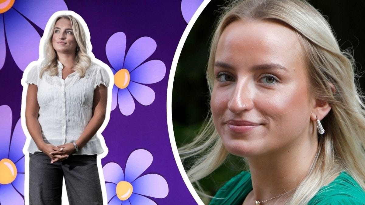 Denice Westerberg och Sverigedemokraternas partisymbol