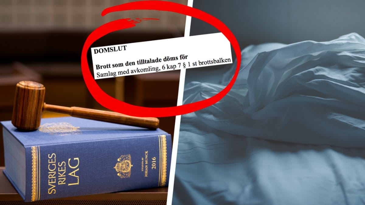 En lagbok och skrynkliga lakan. Montage. 