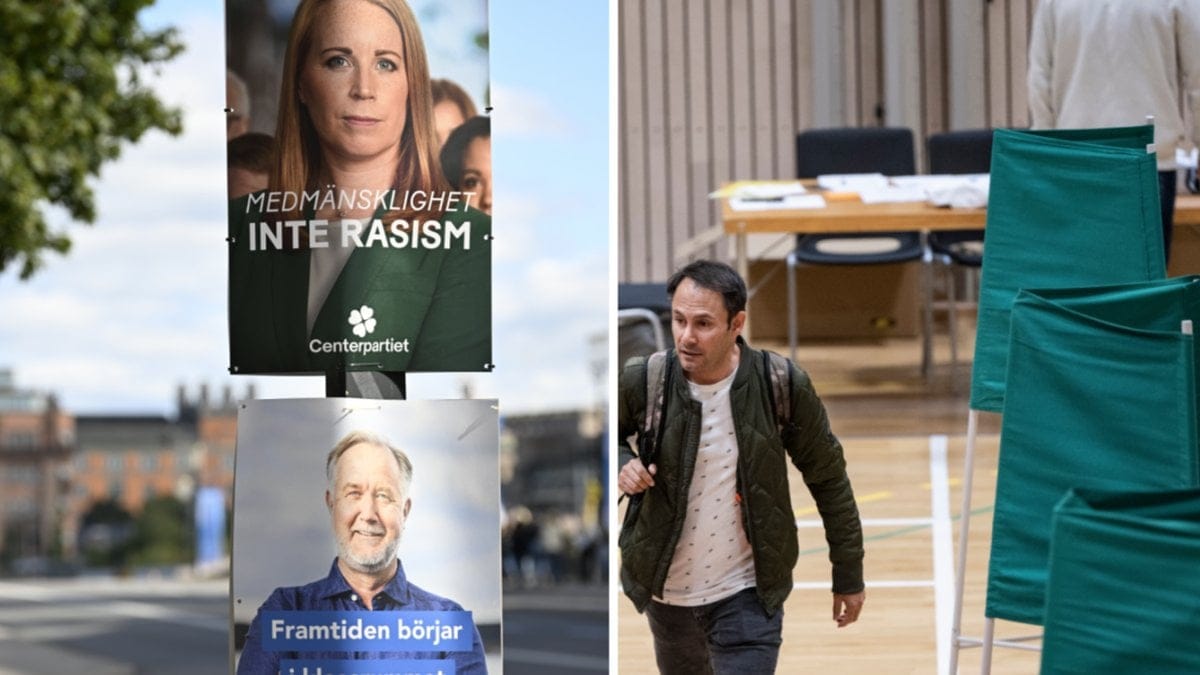 Valaffischer som rivits ned vid Gärdets tunnelbanestation i Stockholm.