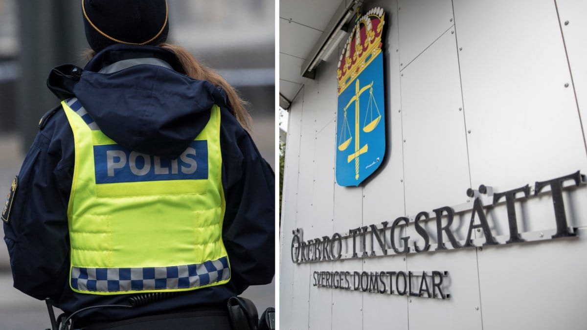Genrebilder på polis och Örebro tingsrätt