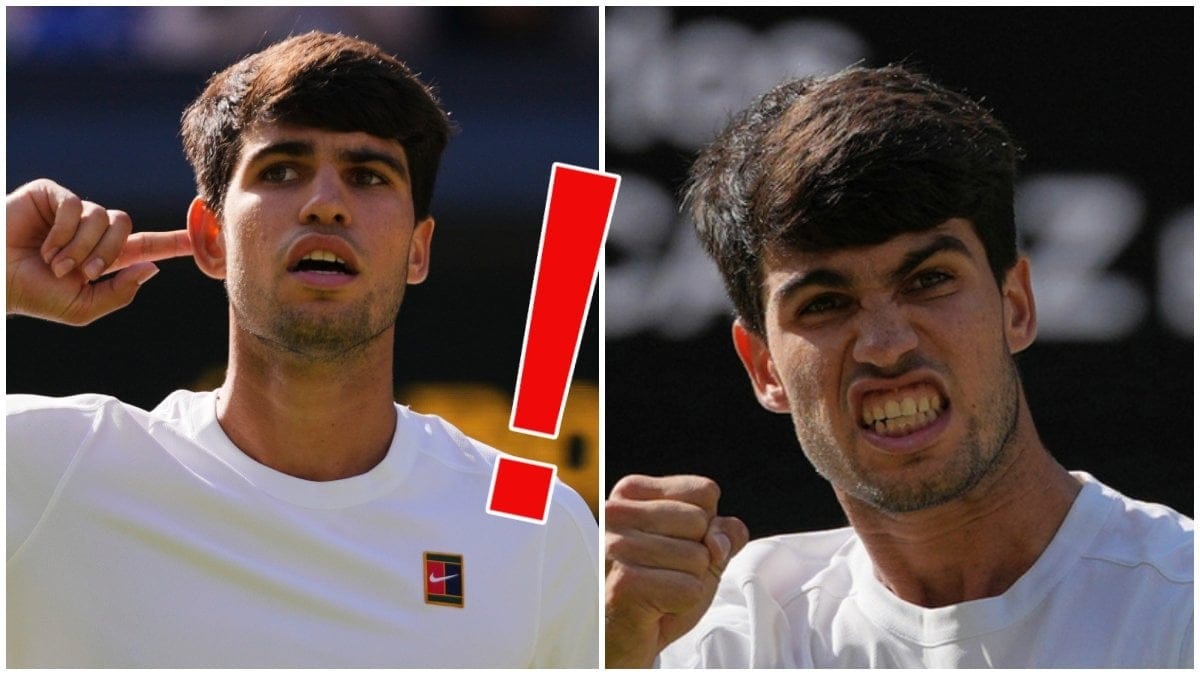Världstvåan i tennis, Carloz Alcaraz, i närbild.