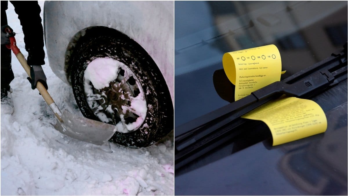 Att fastna i en snödriva är inget argument för att slippa parkeringsböter. 