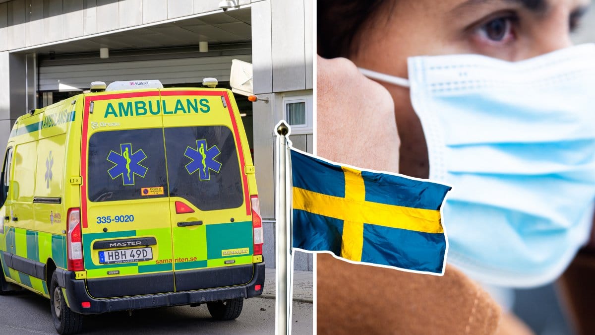 Ambulans, flaga, man