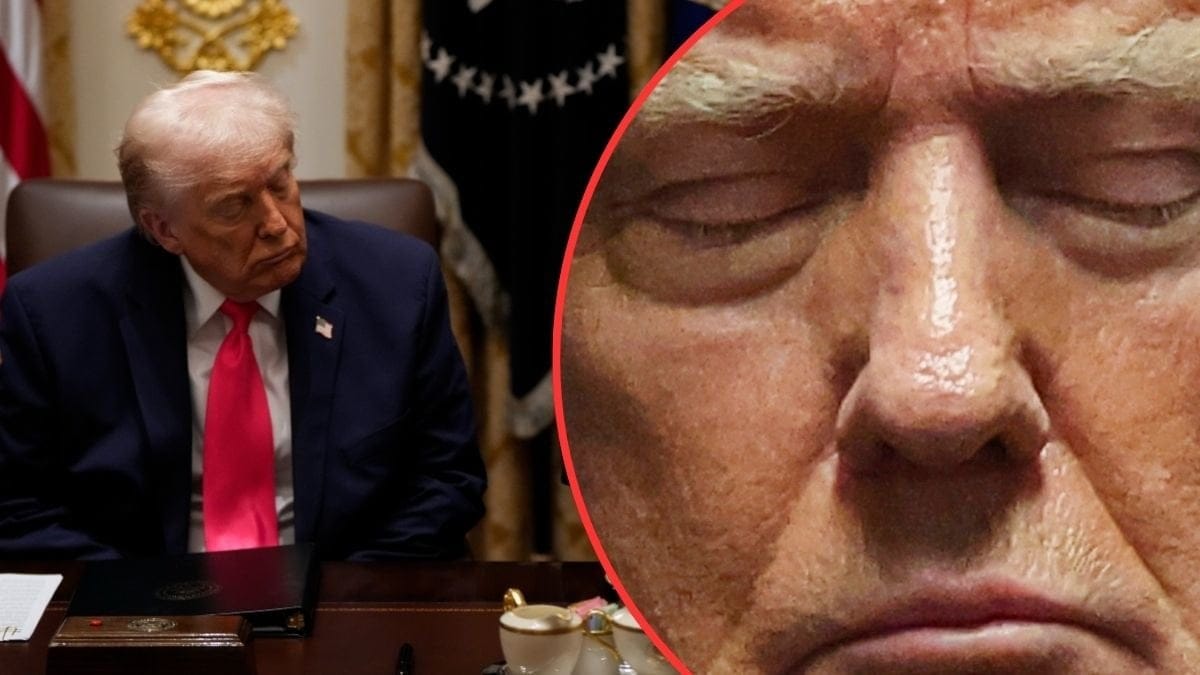 Donald Trump som sover