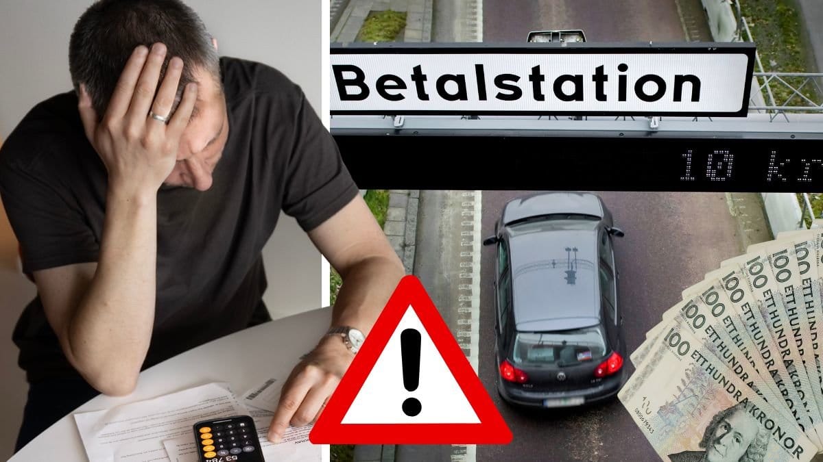 Man med faktura och trängselskatt.