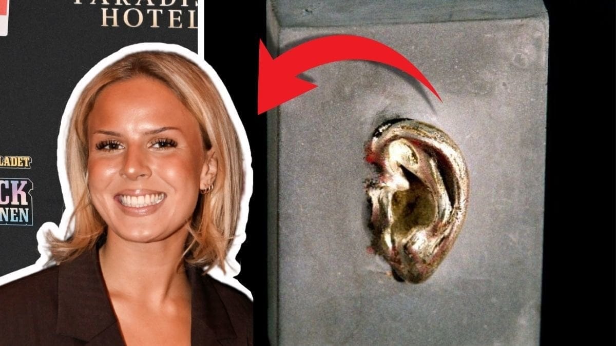 Bild på Perla till vänster. BIld på Gulörat till höger. En röd pil pekar från priset till Perla.