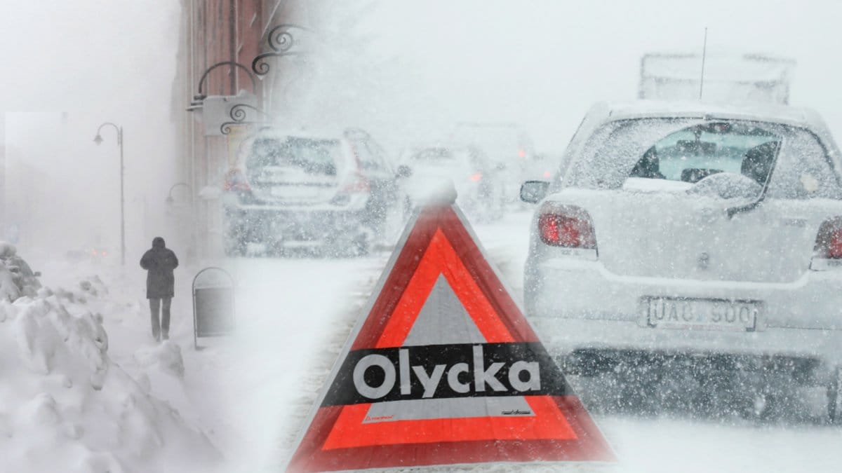 Snökaos i Sverige