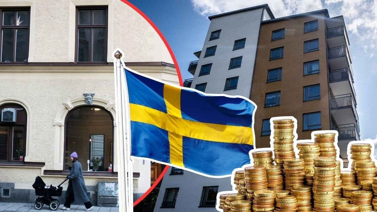 Pengar, svensk flagga, bostadsrätt