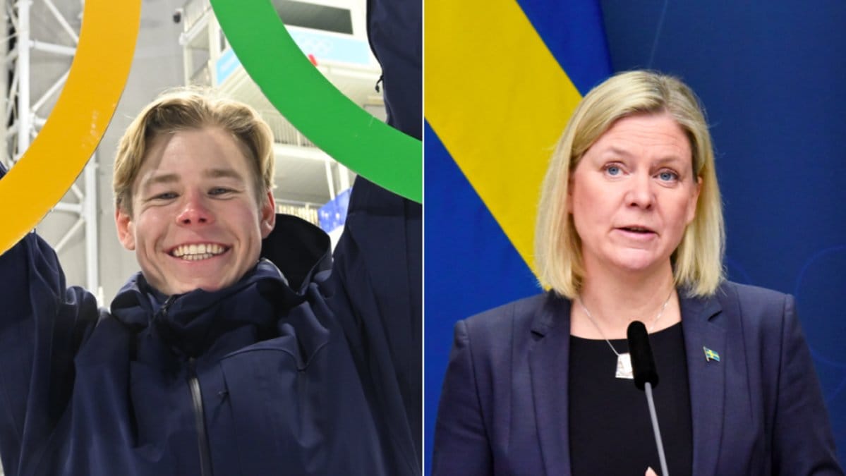 Gratulationer och frågor om restriktioner var några av sakerna som Walter Wallberg pratade om med statsminister Magdalena Andersson.