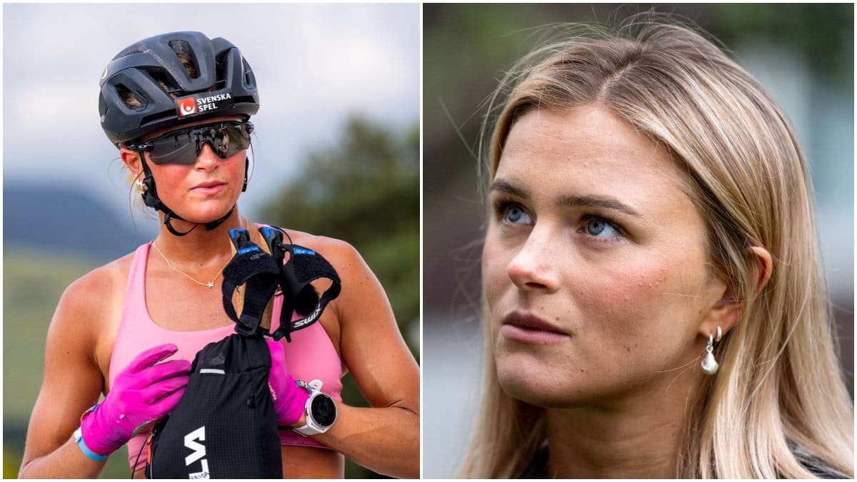 Frida Karlsson på ett träningsläger.