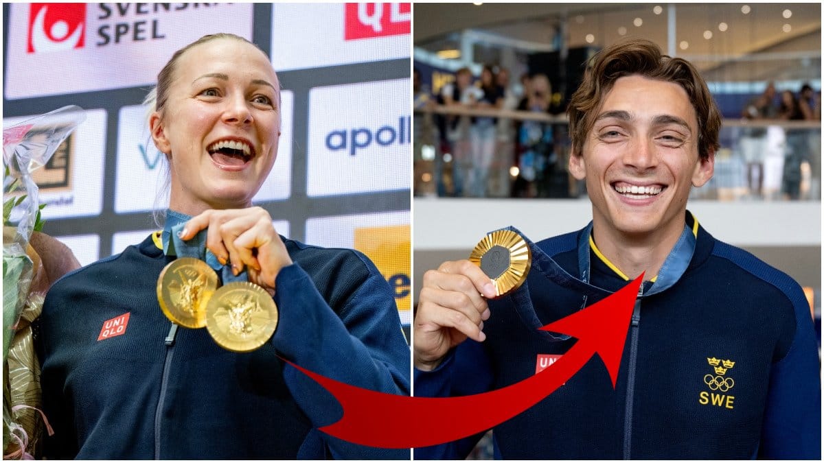 Sarah Sjöström och Armand Duplantis