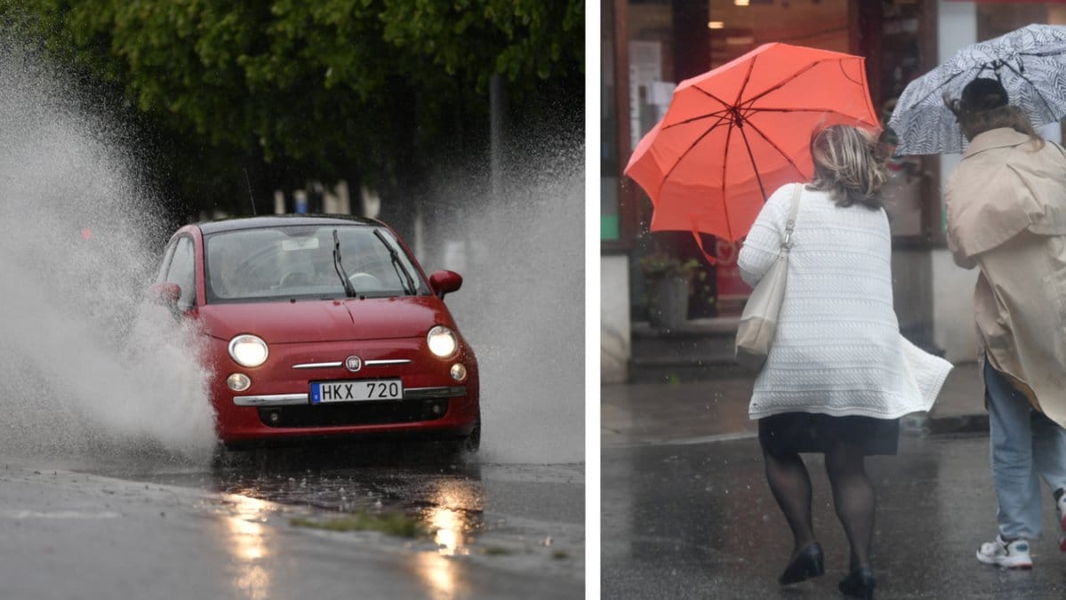 SMHI varnar för kraftigt regnoväder.