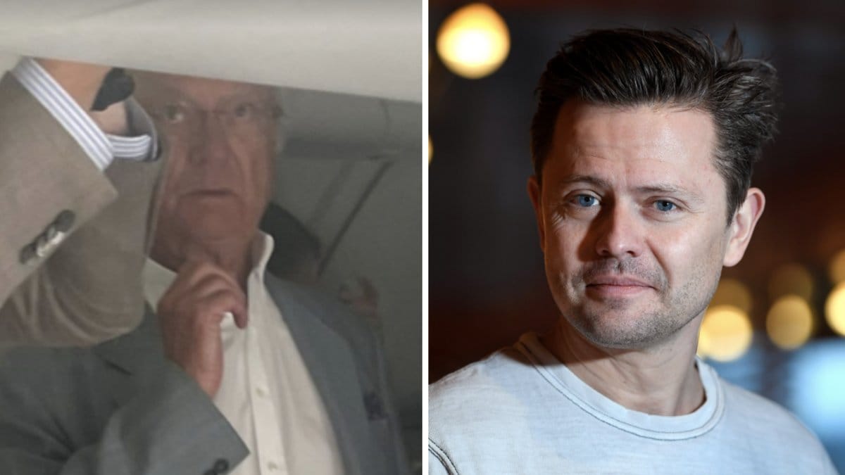 Fredrik Wikingsson fick sig en rejäl chock när han satt på flyget