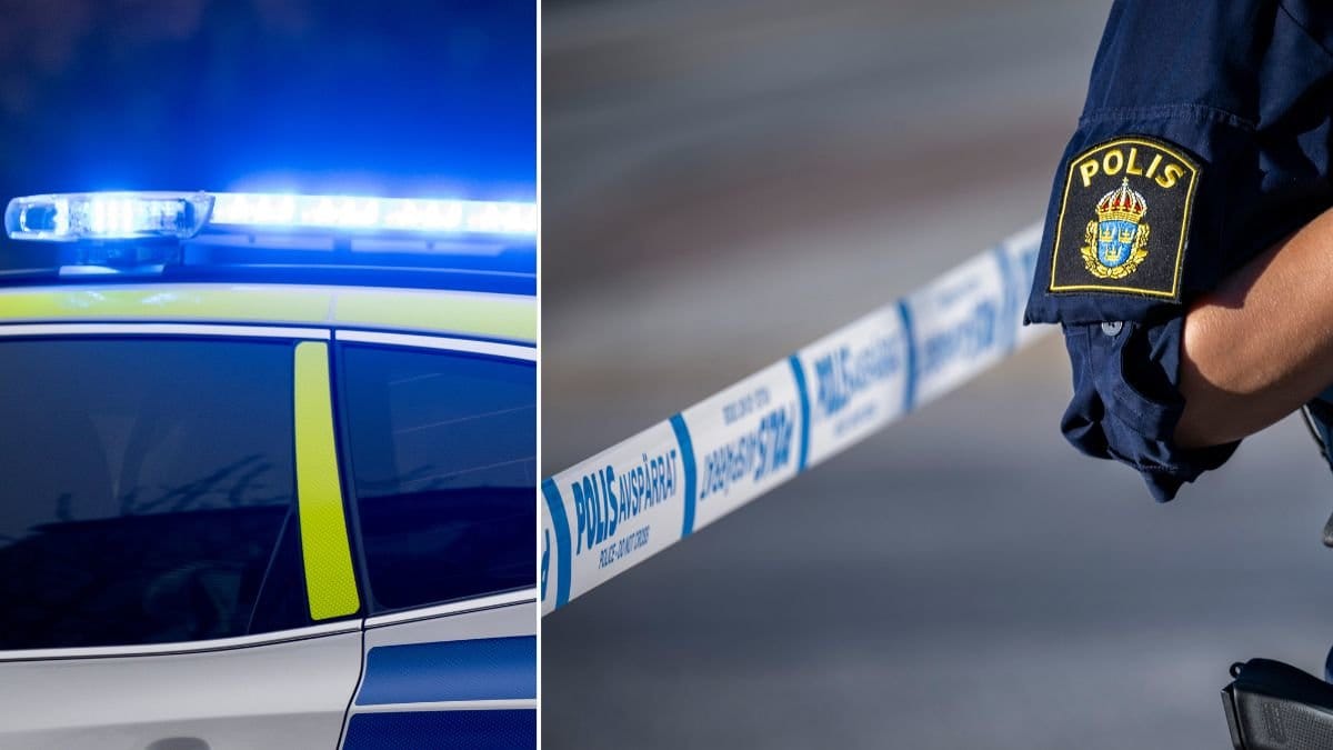 Polis och avspärrning.