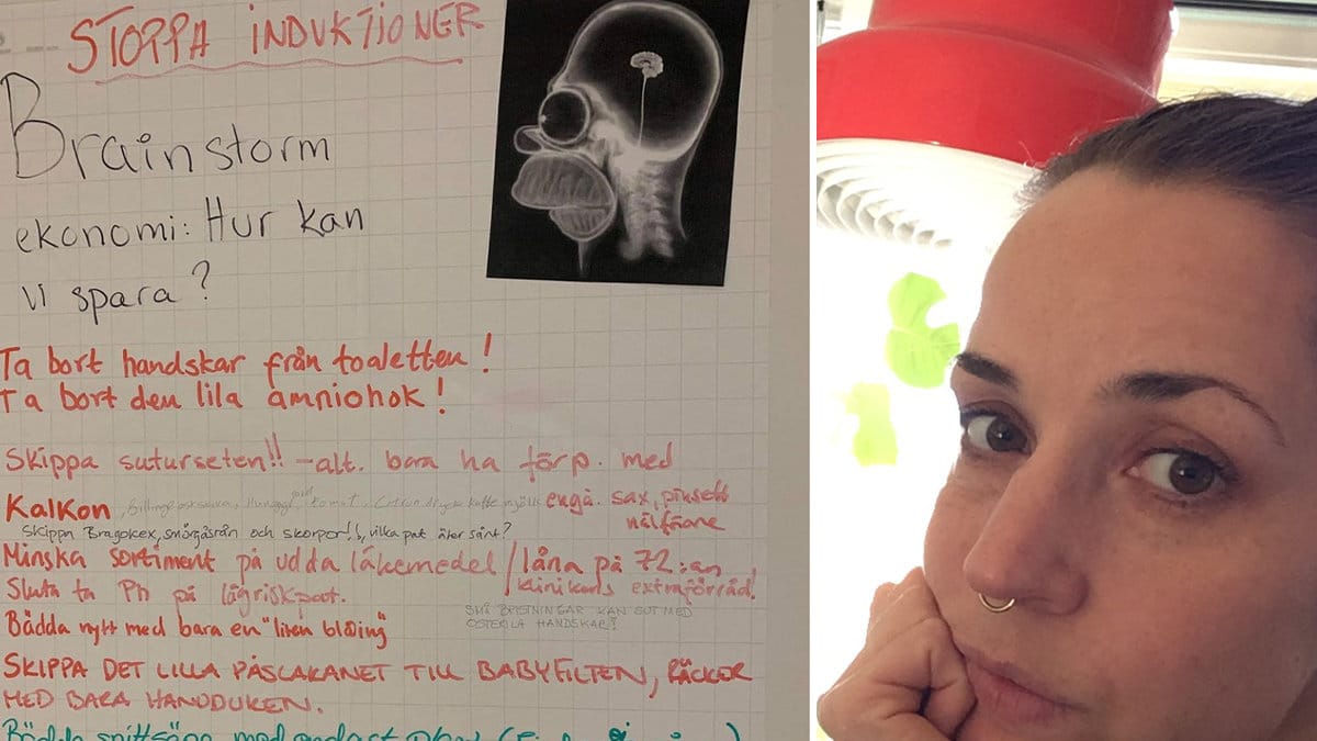 Bild från kvinnoklinikens förslag och barnmorskan Tove Broheden.