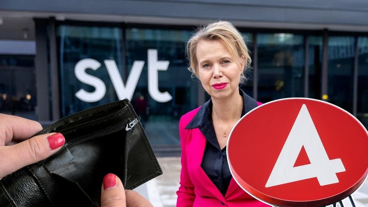 SVT, SVT:s vd Anne Lagercrantz och TV4-loggan.