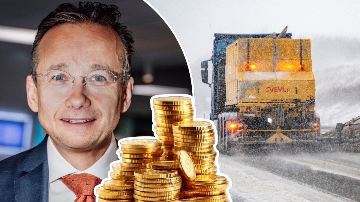 Joachim Hallengren, snöröjning samt en hög med mynt.