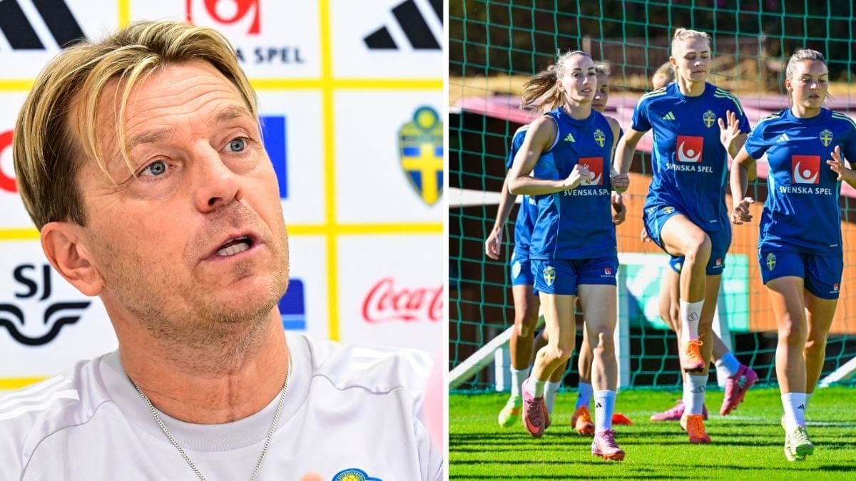 Tony Gustafsson  till vänster, damlandlaget till höger.