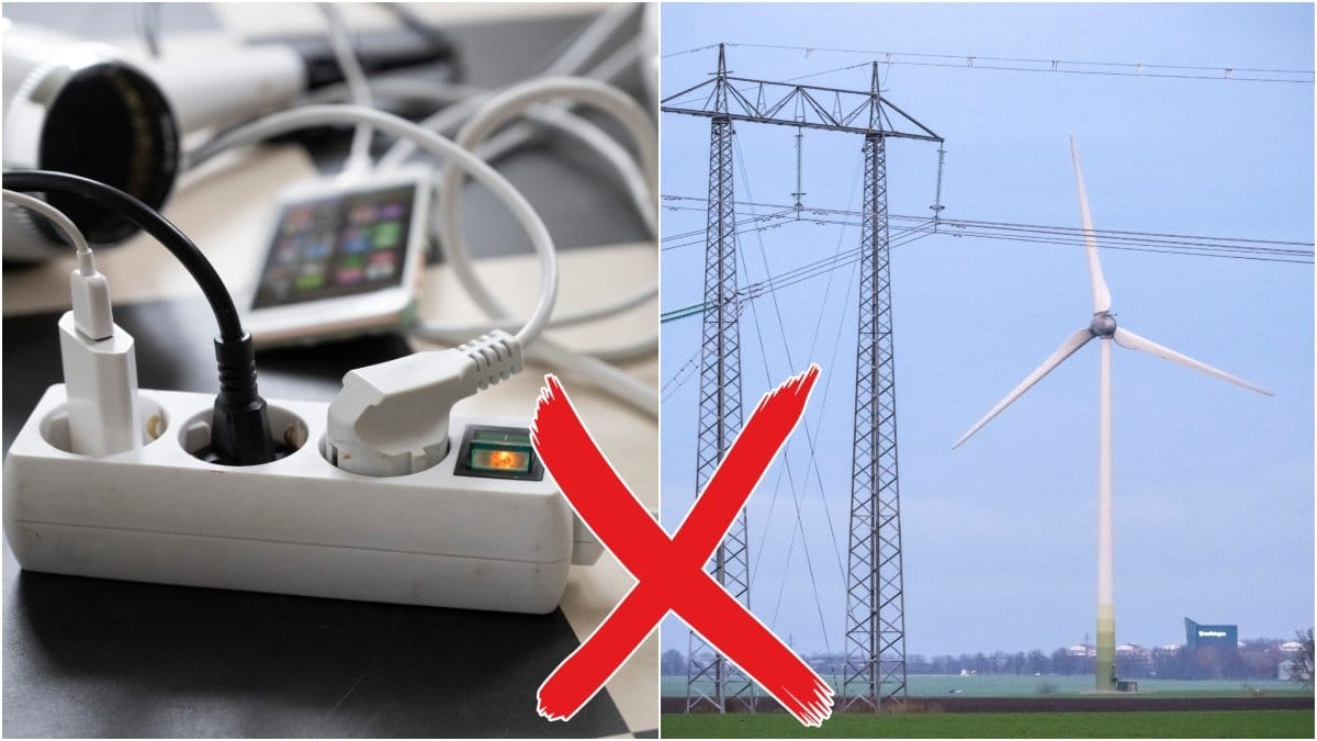 Bild på en el kabel förlängningssladd och en bild på el stängelsel.