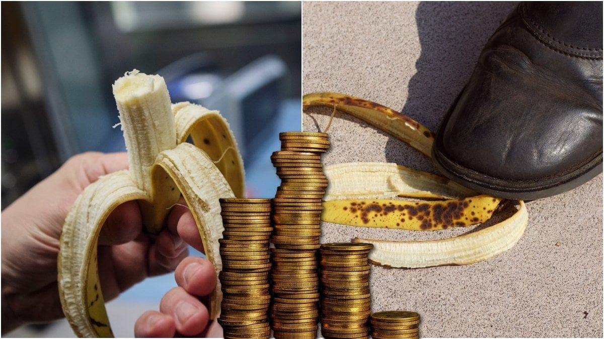 Bananskal ska slängas i matavfall. Annars riskerar du dryga böter.