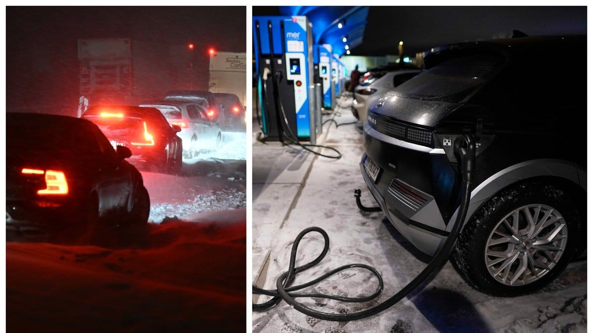 Elbilar kan vara mer sårbara om de fastnar i långvariga snöoväder.