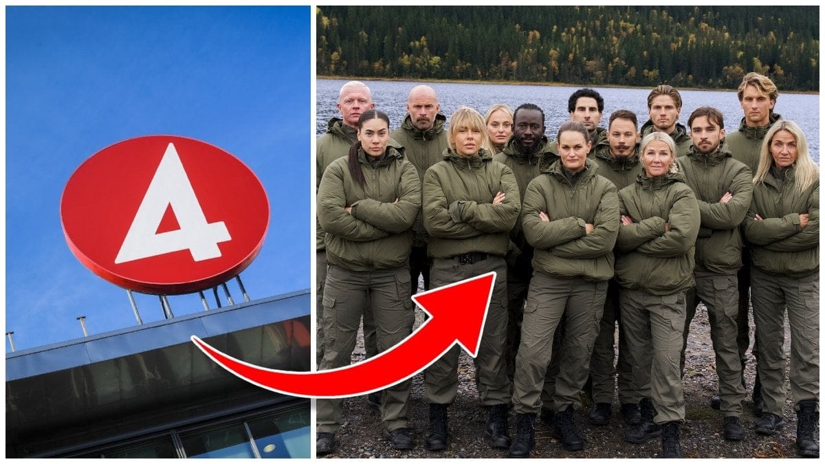 TV4:s skylt och en gruppbild från Elitstyrkans hemligheter VIP