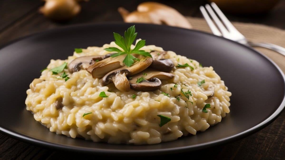 Risotto med svamp är en perfekt vegetarisk middag. Här hittar du ett enkelt recept!