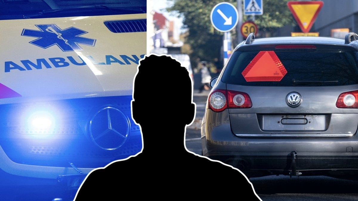 Pojken frias efter olyckan.