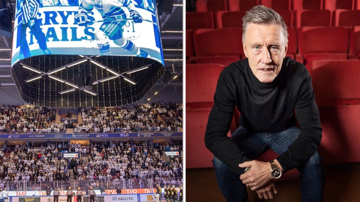 Inför den andra perioden av torsdagens SHL-matcher hölls en tyst minut för Börje Salming. Bilden är tagen i första periodpausen mellan Leksand och Brynäs.