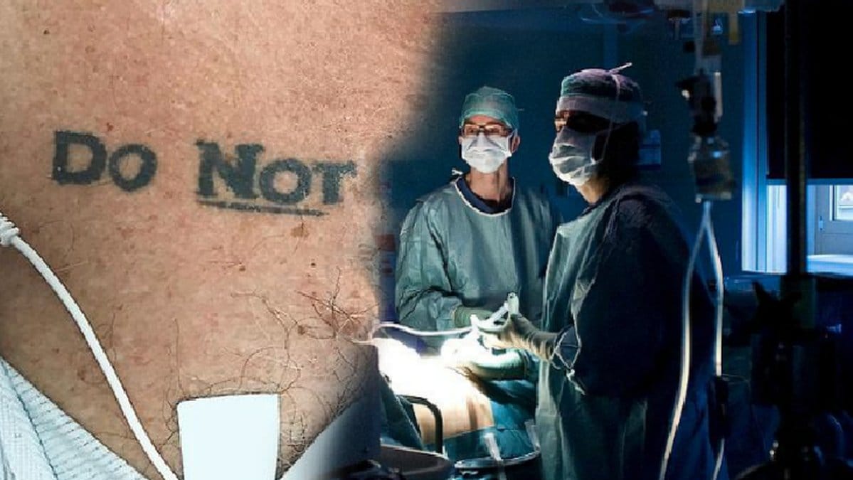 Den 70-årige mannens tatuering fick läkarna att undra vad de skulle göra