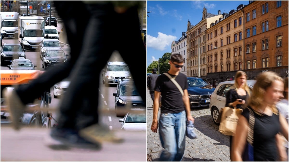folk som går